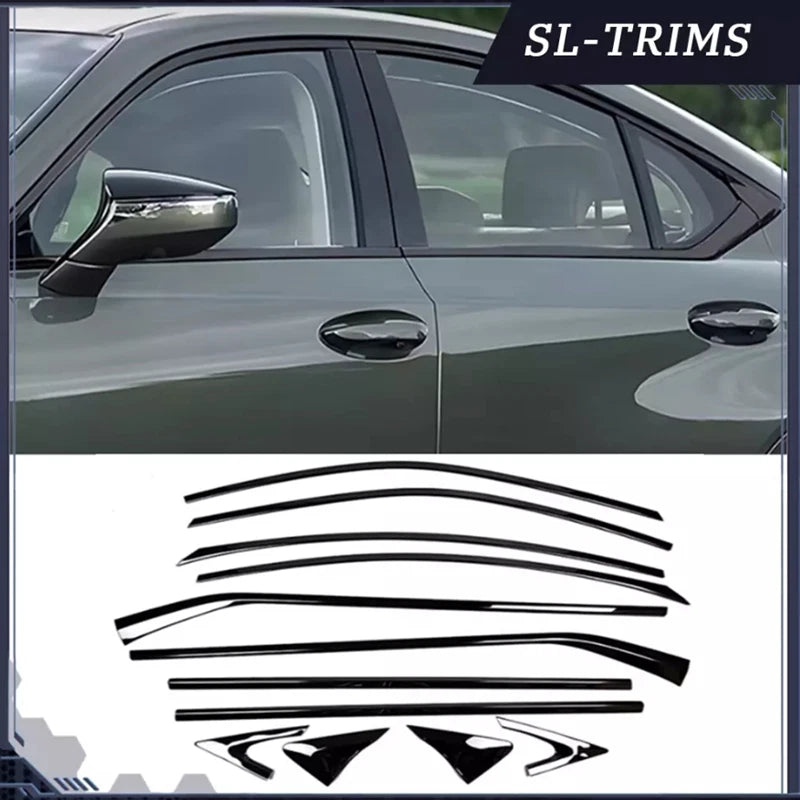 Titanium black For 2019-25 LEXUS ES300h 350 250 Car Window Strip Moulding Trim