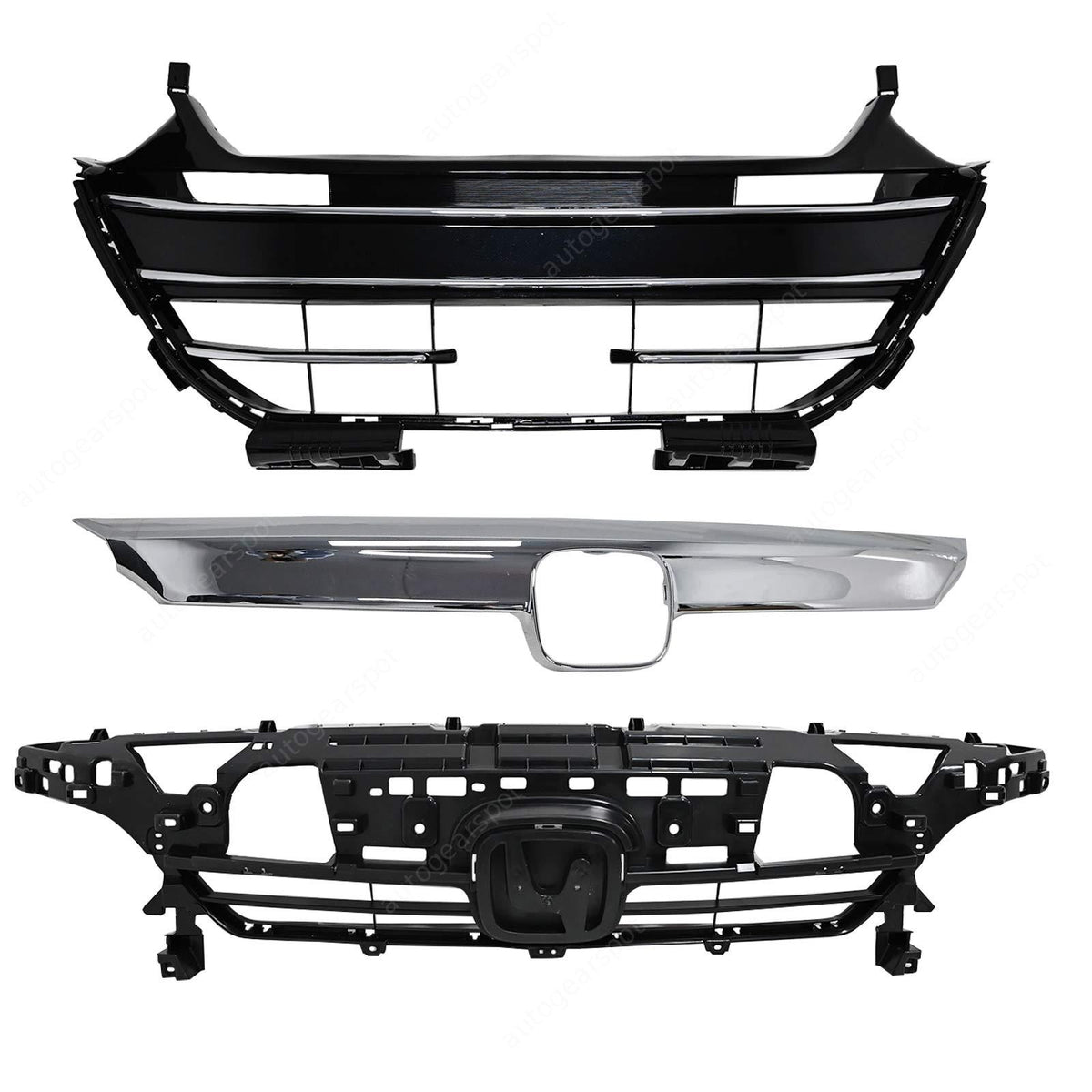 New Front Bumper Grille Cover Factory Style For 2021-2022 Honda Accord 3PCS