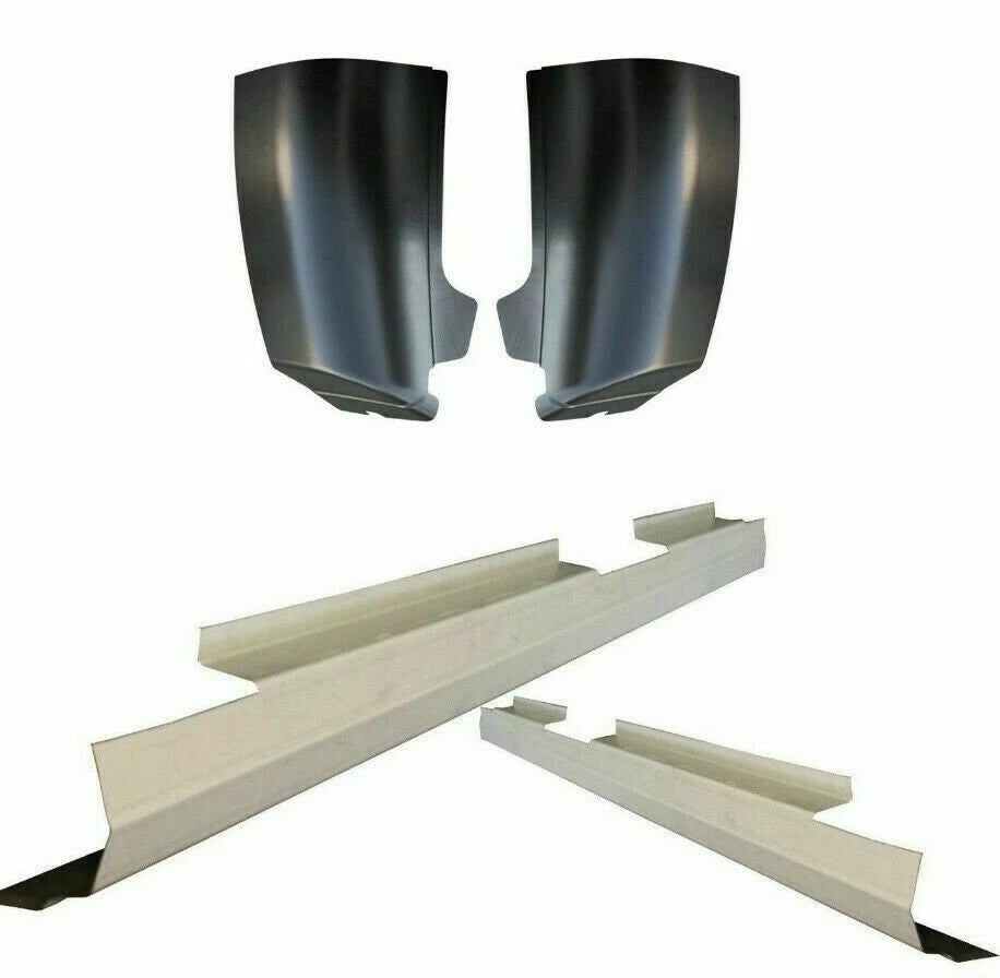 For 2007-2013 Silverado Pair 4 Door Crew Cab Outer Rocker Panel And Cab Corner