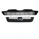 Fits Honda CRV CR-V 2007-2009 New Front Bumper Grill Upper+Lower Grille Chrome