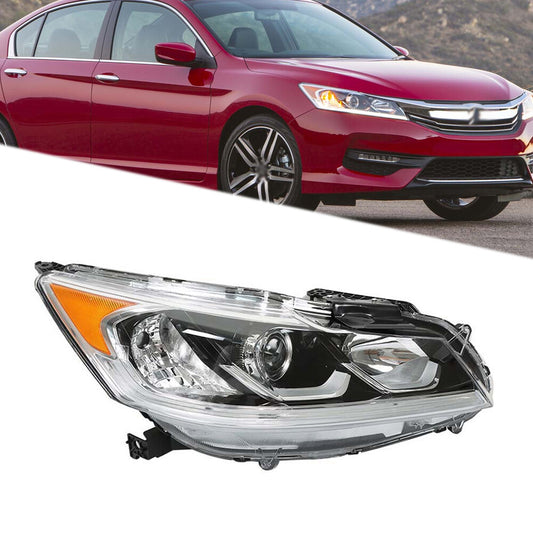 Headlight lamp Halogen w/LED DRL Passenger Right Side For 2016-2017 Honda Accord