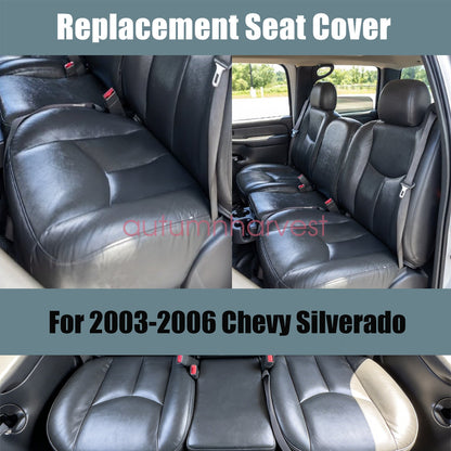 For 2003 2004-2006 Chevy Silverado GMC Sierra Driver Bottom Seat Cover Black