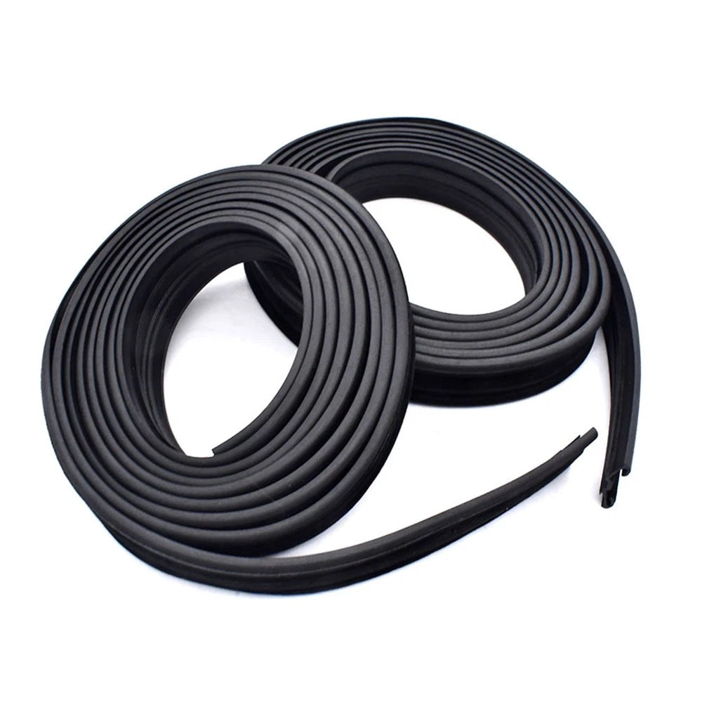 For Land Cruiser Door Glass Run Channel Weatherstrip Seals Left & Right Black