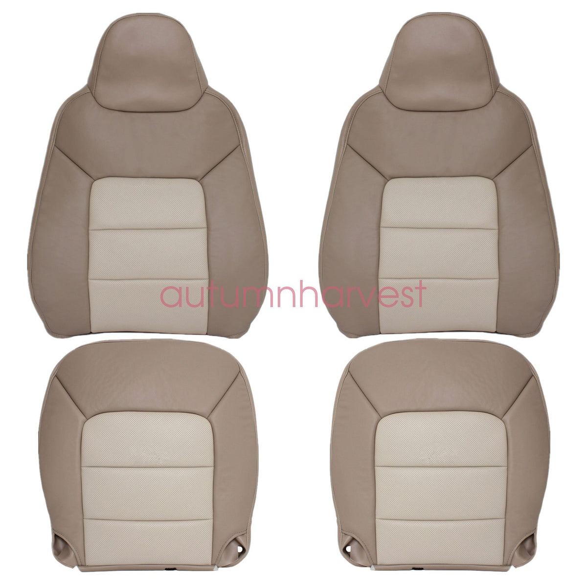 For 2003 2004 2005 2006 Ford Expedition Eddie Bauer Front Leather Seat Cover Tan
