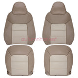 For 2003 2004 2005 2006 Ford Expedition Eddie Bauer Front Leather Seat Cover Tan