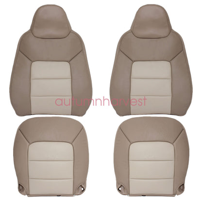 For 2003 2004 2005 2006 Ford Expedition Eddie Bauer Front Leather Seat Cover Tan
