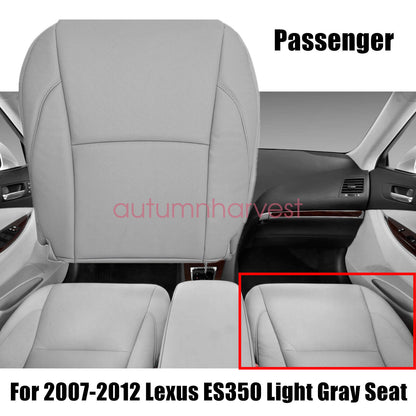 For 2007-2012 Lexus ES350 Passenger Side Bottom Perforated Seat Cover Light Gray