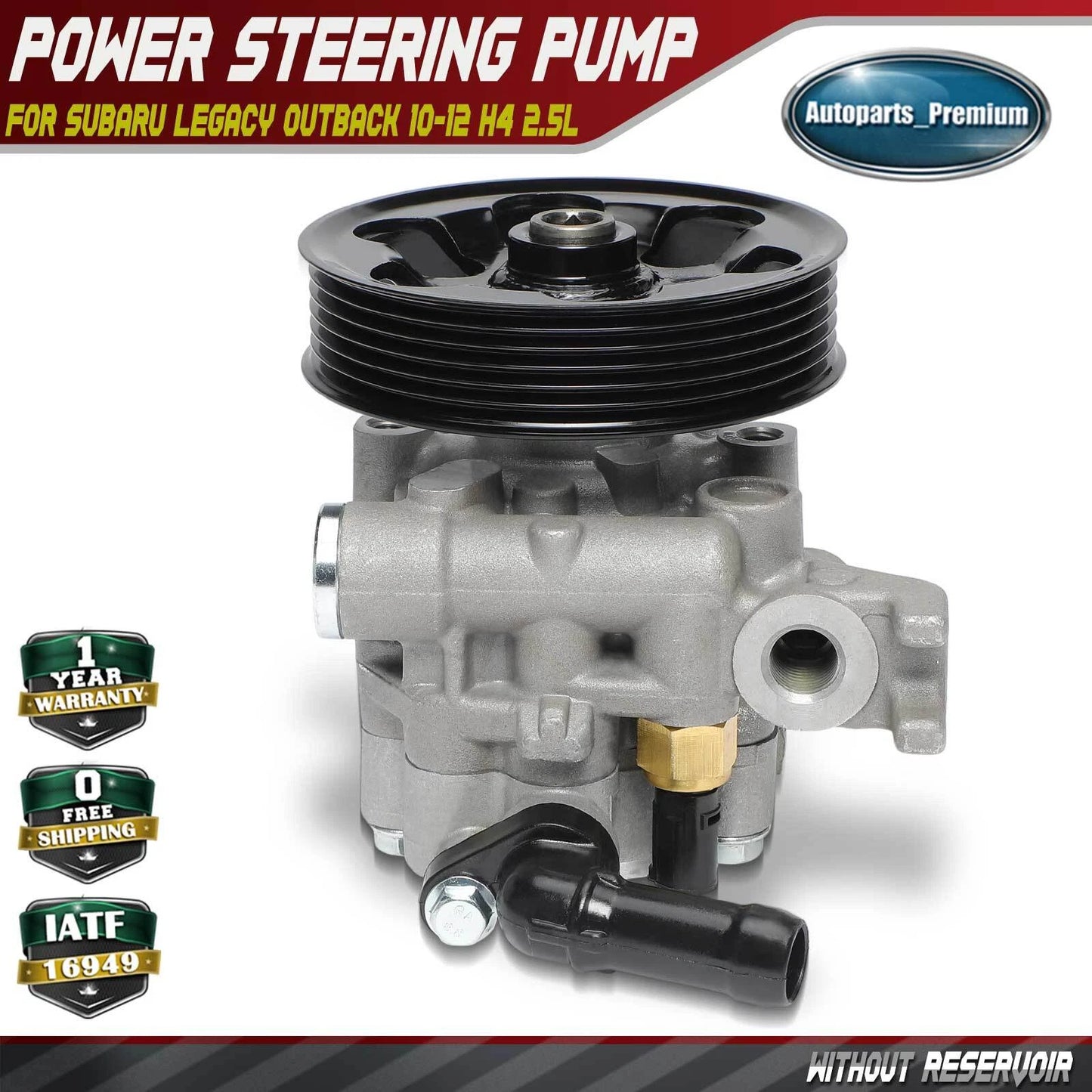 Fits Subaru Legacy Outback 2010-2012 H4 2.5L Power Steering Pump 34430AJ030