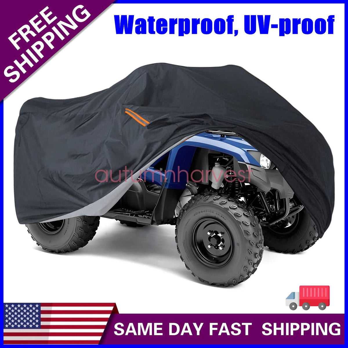 ATV Cover Heavy Duty 4 Wheeler Quad Cover All Weather Proof UV Protector - XXXL