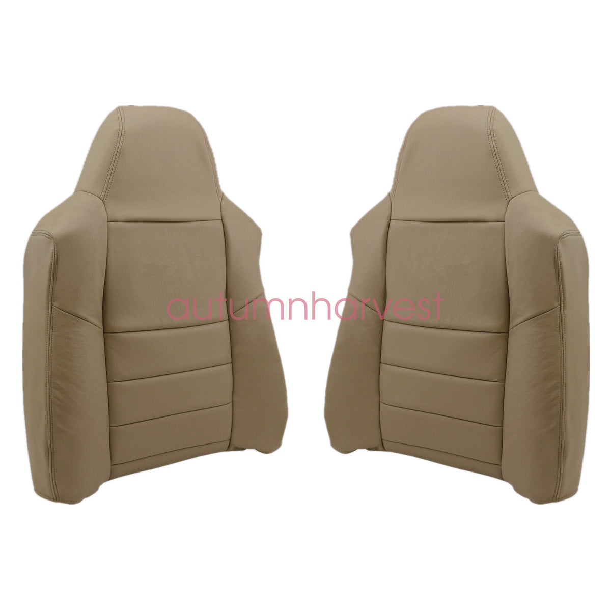 2002 2003 For Ford F250 F350 SD Lariat XLT Driver & Passenger Top Seat Cover Tan