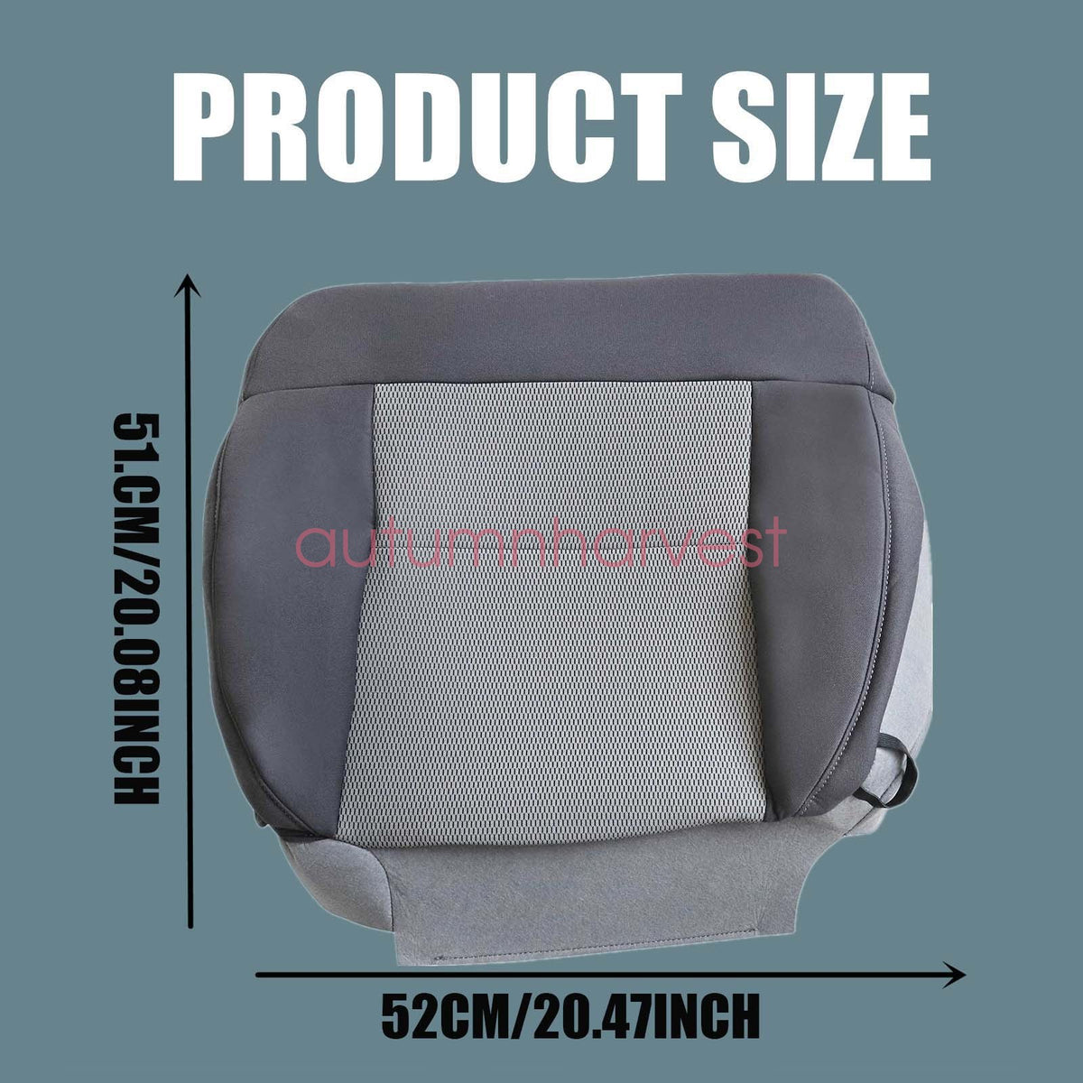 For 2004-08 Ford F150 Driver & Passenger Bottom Cloth Seat Cover Dark Gray FE ME