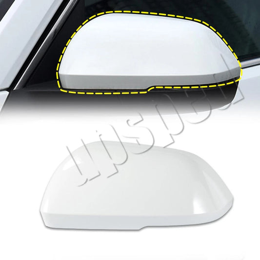 White Left Drive Side Rearview Mirror Cover Cap For Volkswagen Atlas 2018-2022