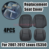 For 2007-2012 LEXUS ES350 Both Side Bottom & Lean Back Seat Cover Leather Black