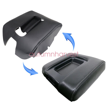 Console Arm Rest Cover Gray Stitch For 2014-2018 Chevy Silverado 1500 2500 3500