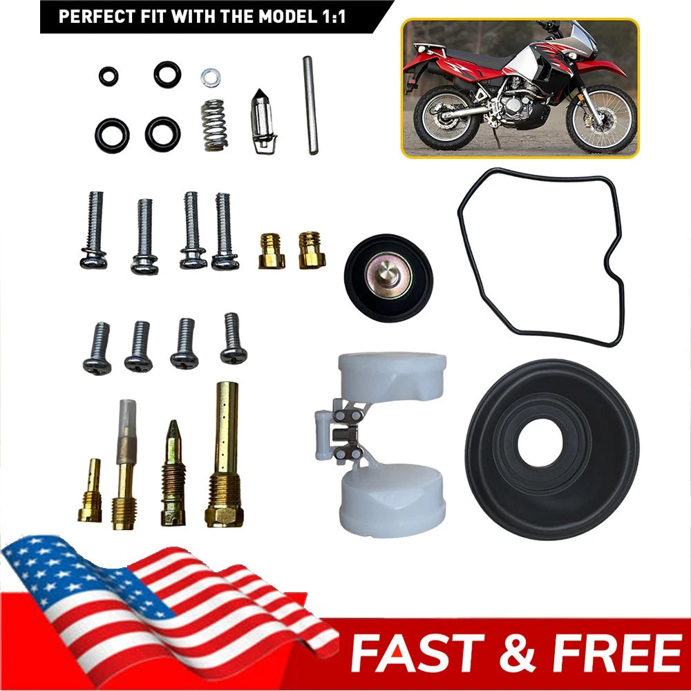 NEW CARBURETOR CARB REPAIR REBUILD KIT For Kawasaki KLR650 KLR 650 1987-2018