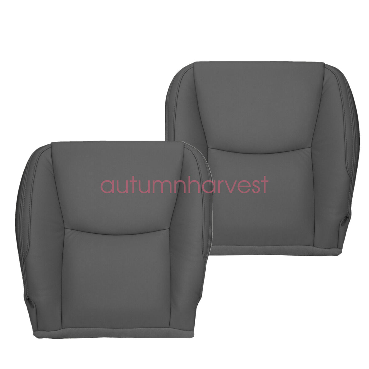 For 2003-2009 Lexus GX470 Driver & Passenger Lower Leather Seat Cover Dark Gray