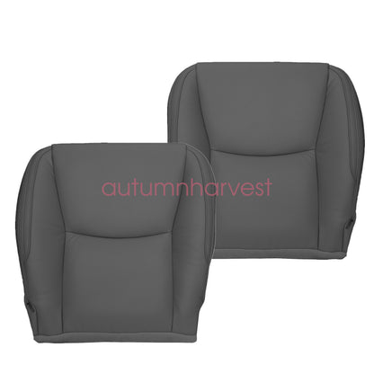For 2003-2009 Lexus GX470 Driver & Passenger Lower Leather Seat Cover Dark Gray