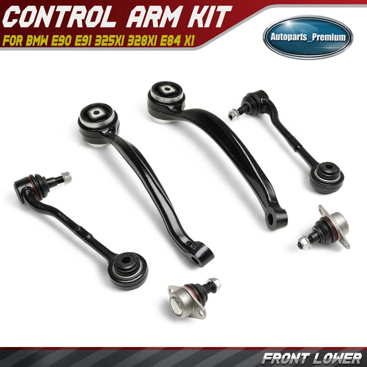 For BMW 325xi 2006 Front Lower Forward & Rearward Control Arm & Ball Joint Kit