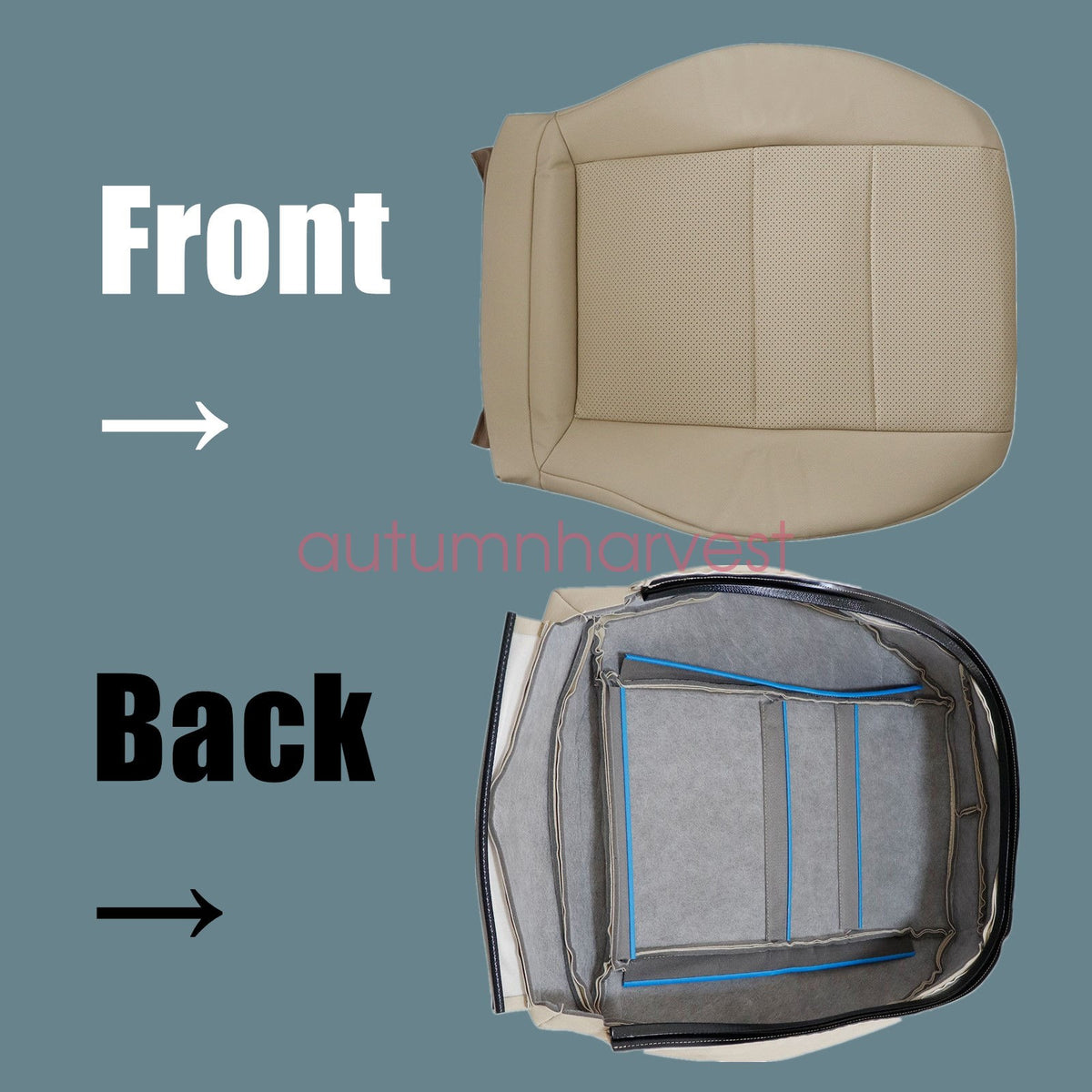 2PCS For 2008-2015 Mercedes Benz GLK 250 350 Both side Bottom Seat Cover Ivory
