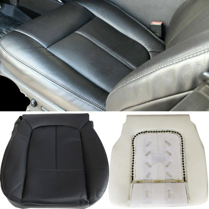 Driver Bottom Seat Cover Leather Black & Foam For 2009-2014 Ford F150 A/C Seats