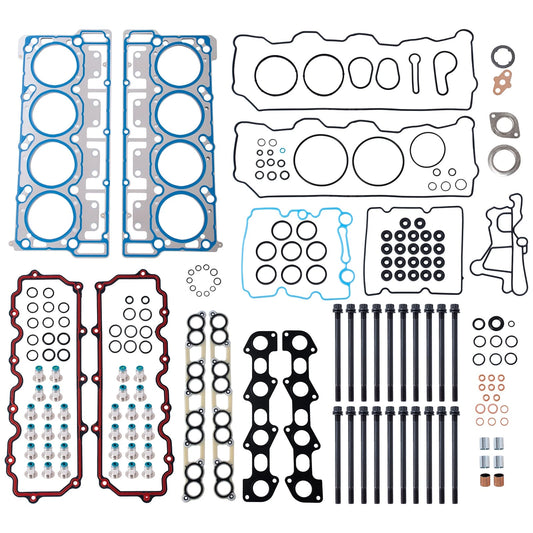 Powerstroke Head Stud 18mm Kit Head Gaskets For 04-10 Ford E-350 Super Duty 6.0L