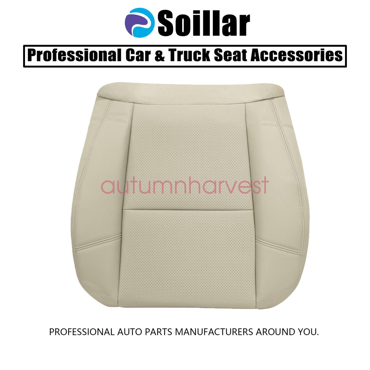 For 2007-2008 Cadillac Escalade ESV, EXT Driver Bottom PERFORATED Seat Cover Tan