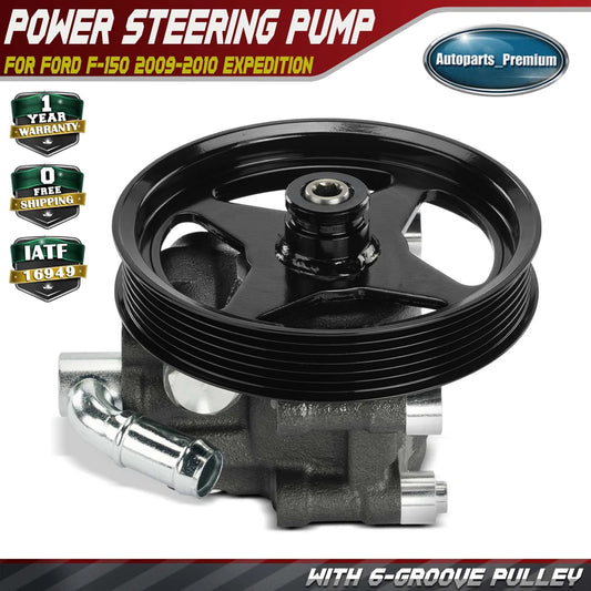 Power Steering Pump with Pulley For 2010 Ford F-150 Expedition Lincoln Navigator