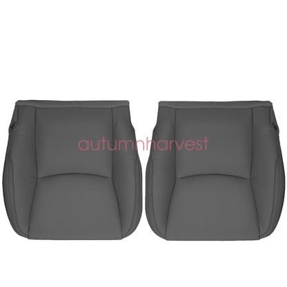 For 2003-2009 Lexus GX470 Driver & Passenger Lower Leather Seat Cover Dark Gray