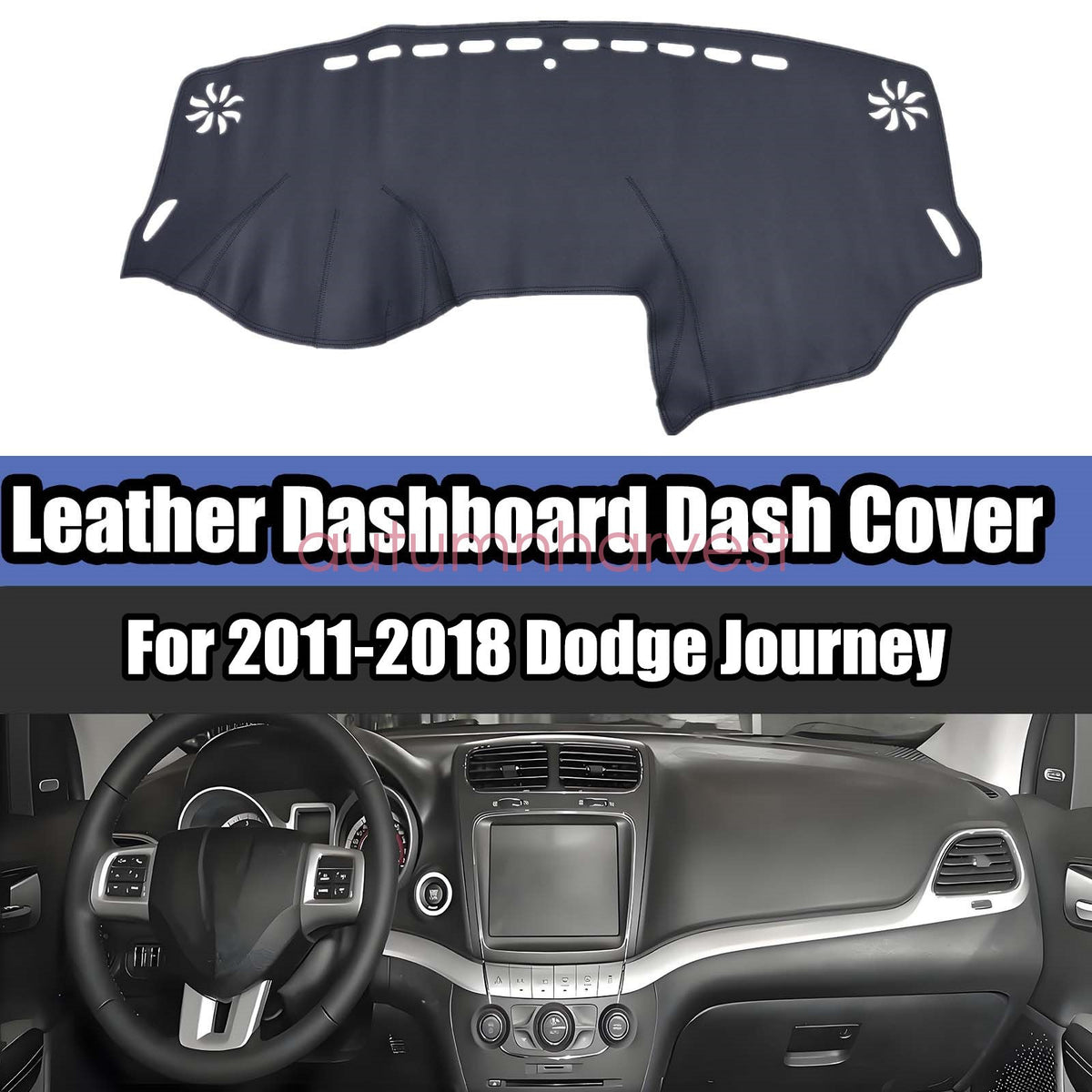 Fits 2011-2018 Dodge Journey Leather Dashboard Dash Cover Dashmat Mat Carpet Pad