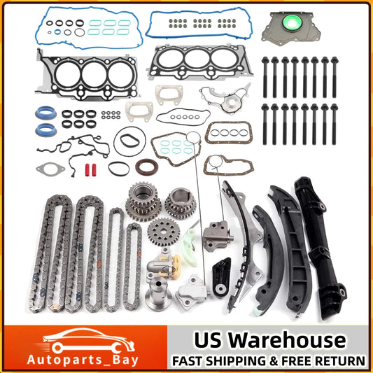Timing Chain Kit Head Gaskets Bolts For 2011-2015 Dodge Jeep RAM Chrysler 3.6L