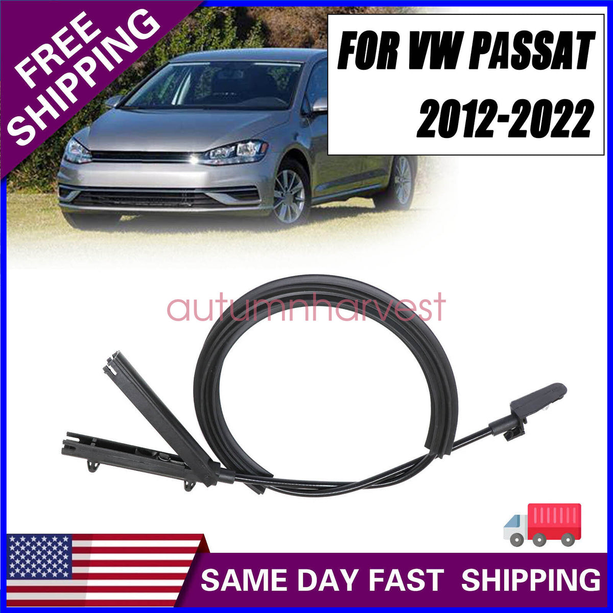 Hood Latch Lock Release Cable Fit For Volkswagen Passat 2012-2022
