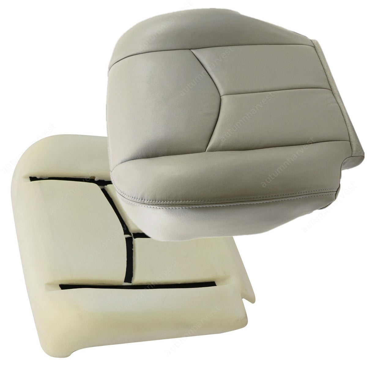 Driver Bottom Seat Cover & Foam Cushion For 2003-2006 Chevy Silverado Gray