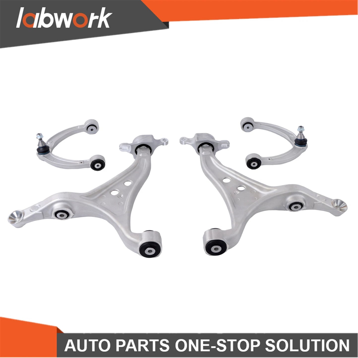 4x New Front Lower & Upper Control Arm For Mercedes-Benz GL350 2013-2016