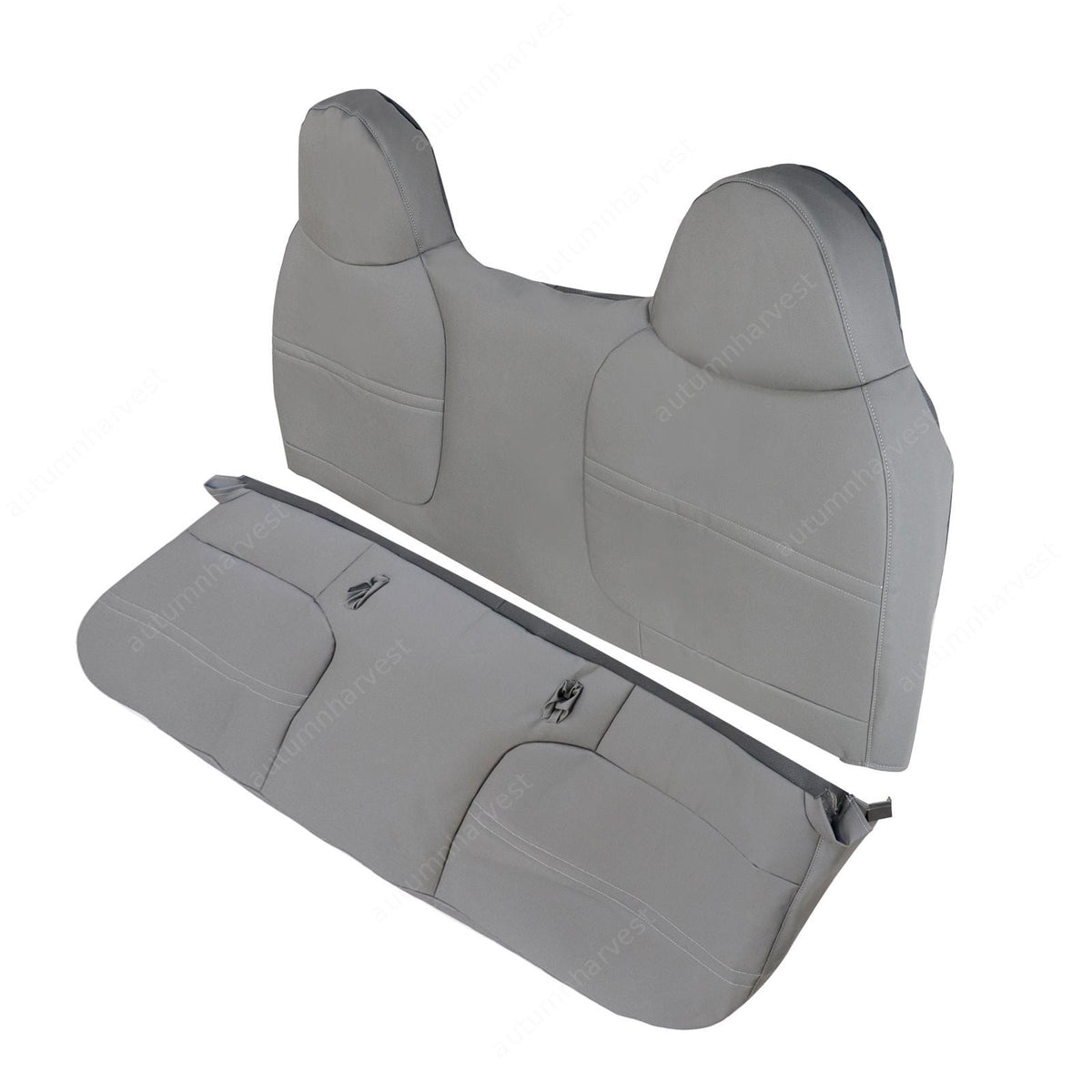 For 1999-2002 Ford F450 F550 XL Replacement Bench Bottom & Top Seat Cover Gray