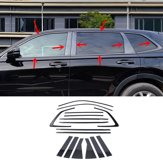 Fits For 2023-2025 Honda CR-V Window Sill Molding Strip Cover Trim Glossy Black