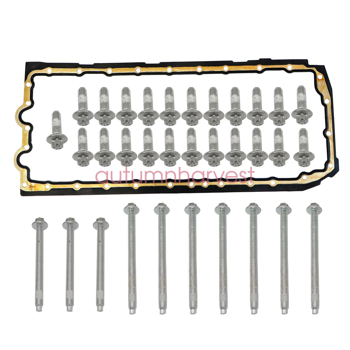Engine Oil Pan Gasket w/ Engine Oil Pan Bolt Kit For BMW 335i 435i 535i N55 N54