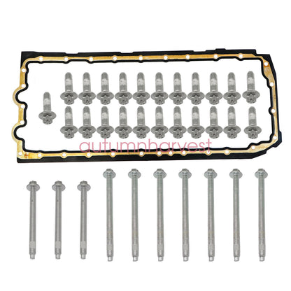 Engine Oil Pan Gasket w/ Engine Oil Pan Bolt Kit For BMW 335i 435i 535i N55 N54