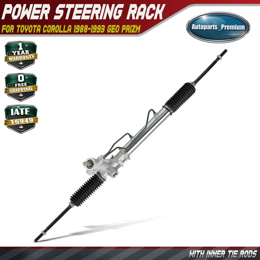 Power Steering Rack and Pinion Assembly for 1988-93 Toyota Corolla Geo Prizm