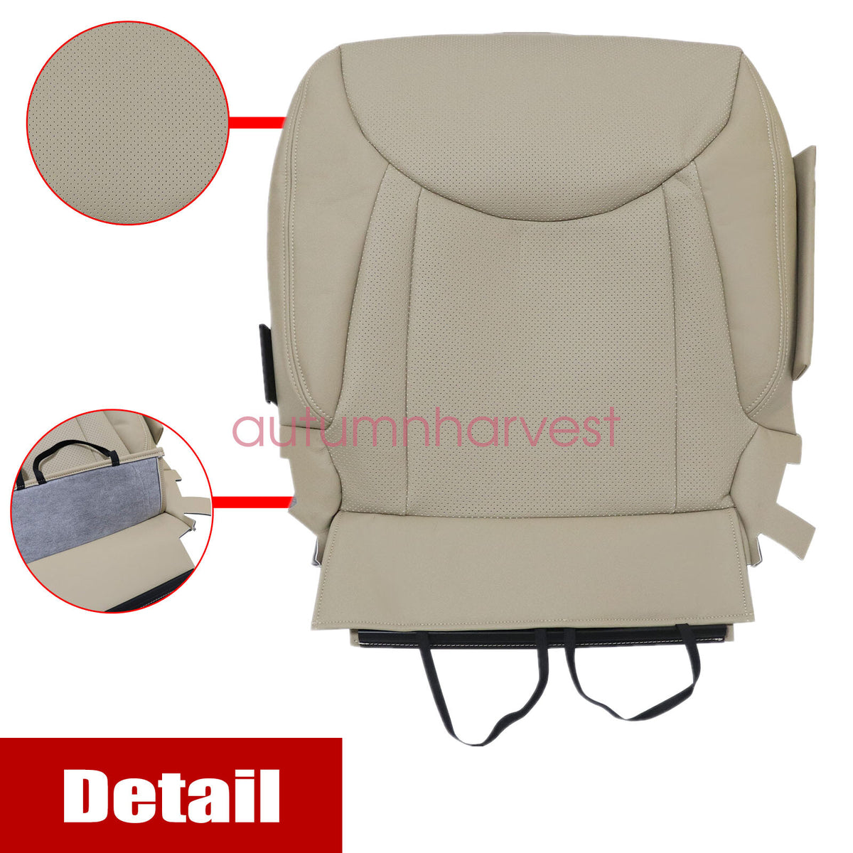 Left Driver Bottom Perforated Leather Cover Tan For 2001 2002-2006 Lexus LS430