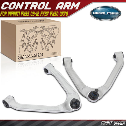 2x Front Upper Control Arm w/ Ball Joint For Infiniti FX35 2009-12 FX50 2009-13