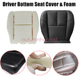 Driver Bottom Seat Cover & Foam Cushion For 2007-2014 Chevy Silverado Black