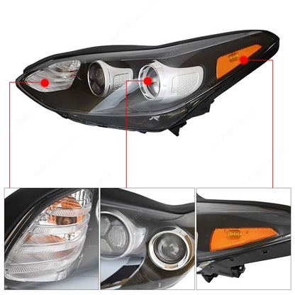Driver Side Left Halogen Headlight Assembly Fits 2017-22 Kia Sportage w/LED DRL