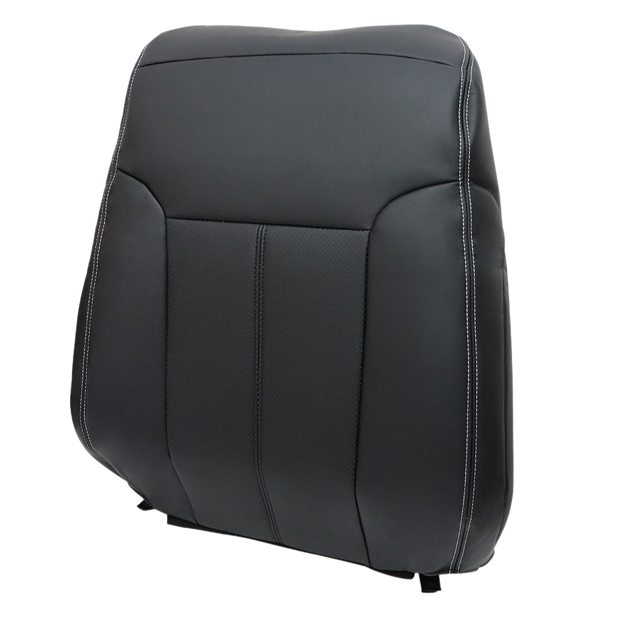 For 2011-2016 Ford F250 F350 Driver Bottom & Top Back Leather Seat Cover Black
