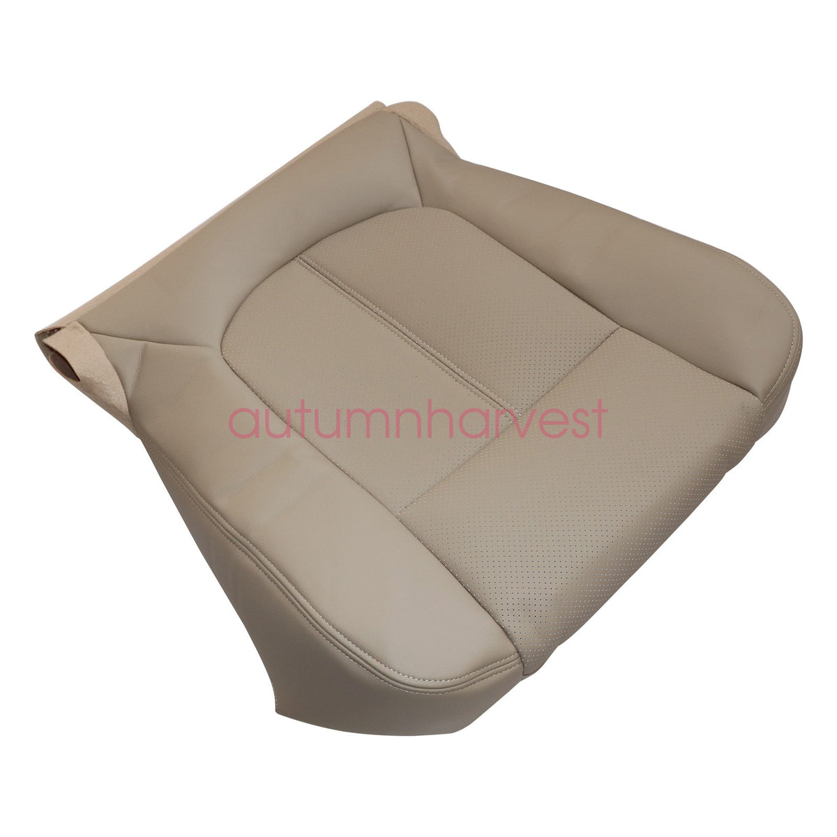 Driver Bottom Seat Cover Perforated Leather For Ford F250 Super Duty 2011-16 Tan