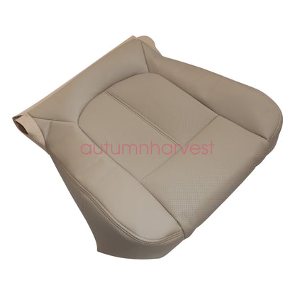 Driver Bottom Seat Cover Perforated Leather For Ford F250 Super Duty 2011-16 Tan