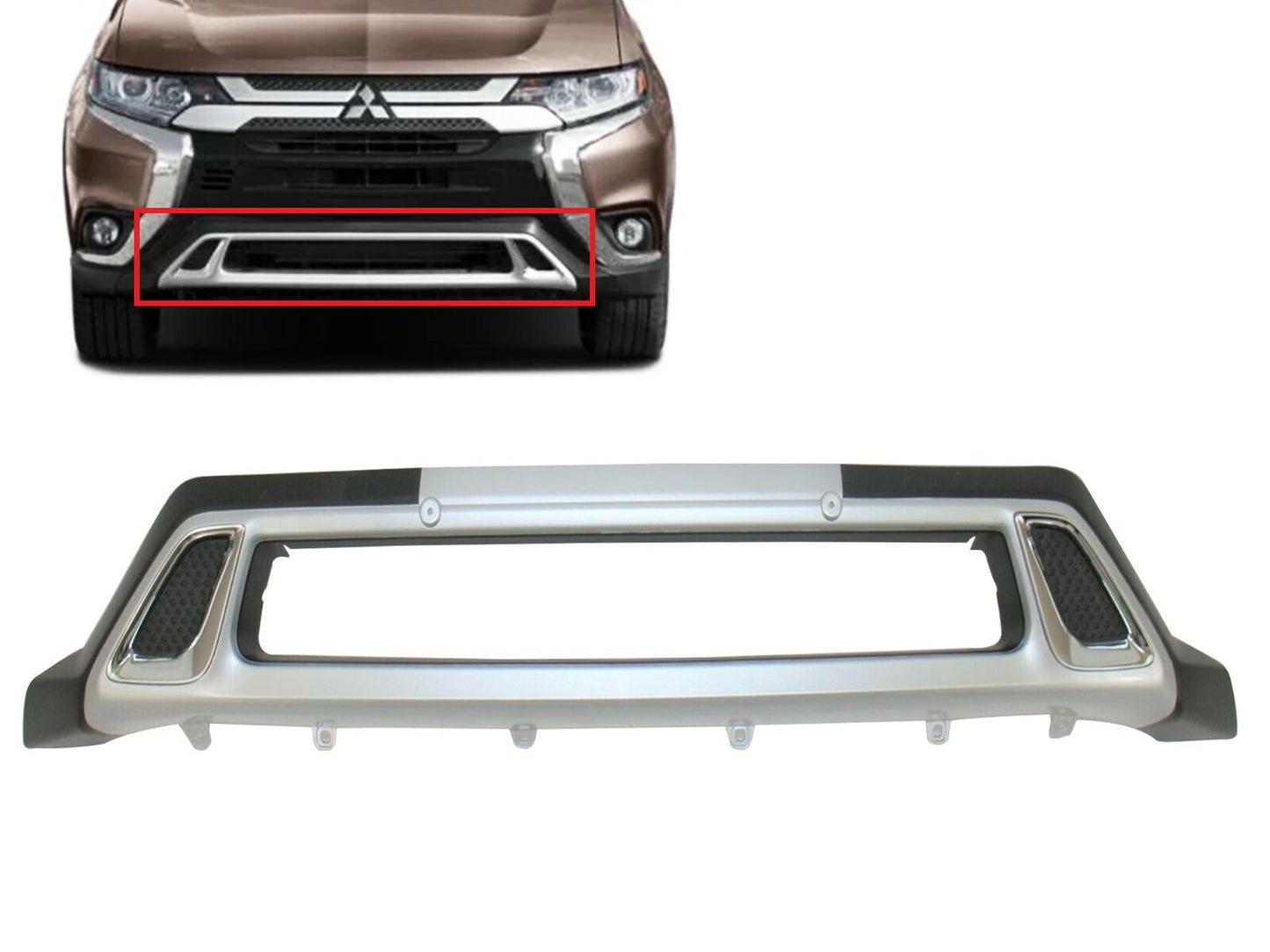 Fits Mitsubishi Outlander 2019-20 Front Bumper Lower Panel Extension Plastic