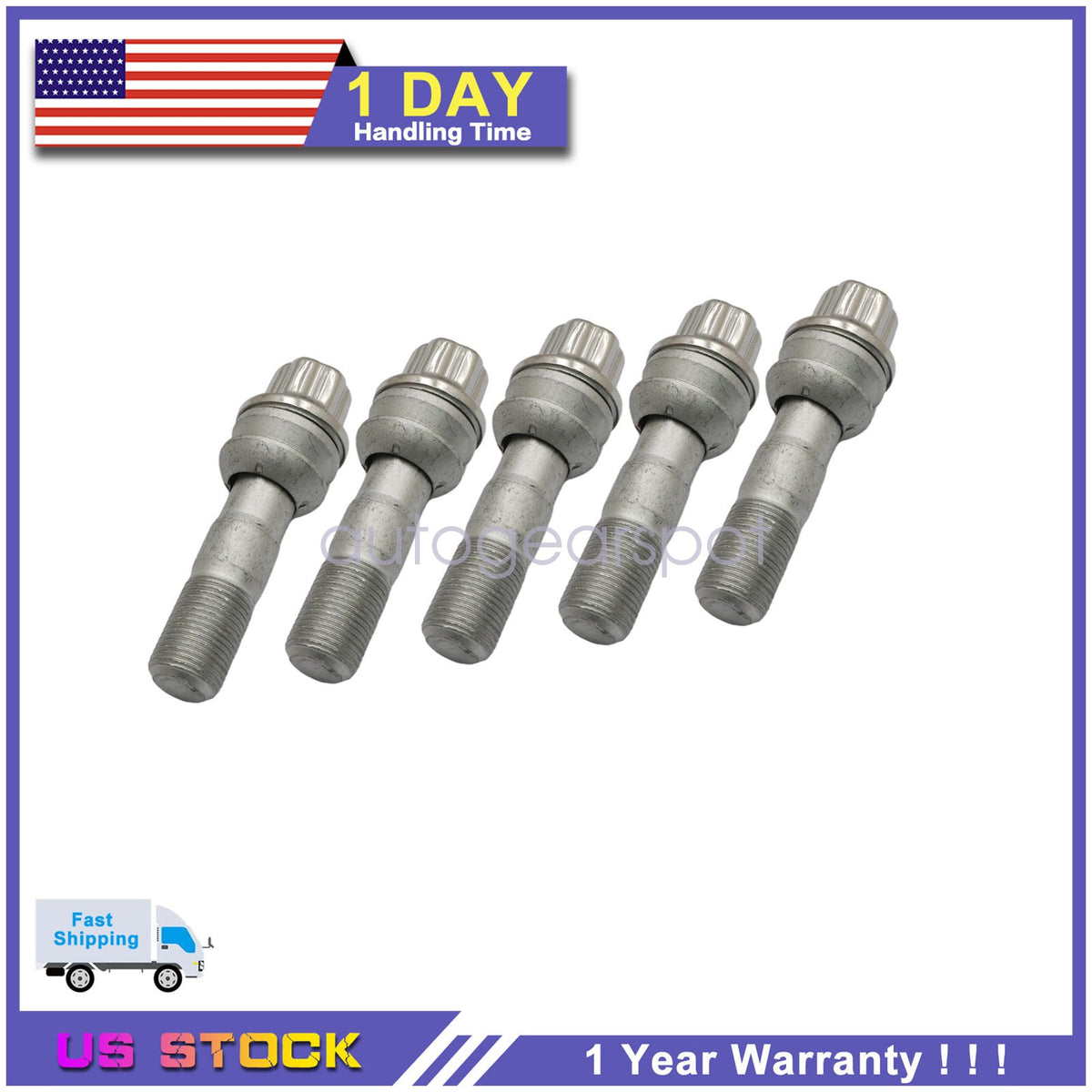 5x For Benz C167 V167 GLS450 GLE350 GLE450 A0009904518 Lug Bolt M15 x 1.25