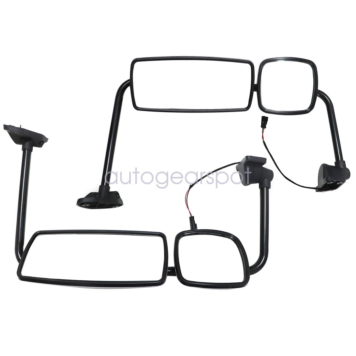 Chrome Door Mirror Heated w/Arm FOR Freightliner M2 Columbia Passenger & Driver