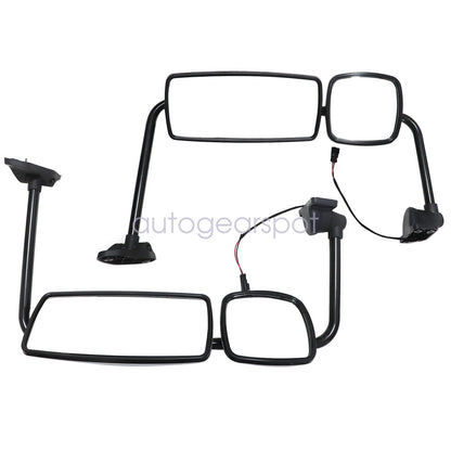 Chrome Door Mirror Heated w/Arm FOR Freightliner M2 Columbia Passenger & Driver