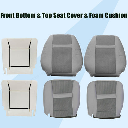 For 2006-2010 Dodge Ram 1500 2500 3500 Front Seat Cover Gray & Foam Cushion